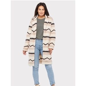 Montreal Longline Open Teddy Bear Jacket, M